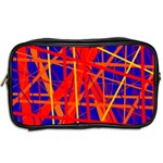 Orange and blue pattern Toiletries Bags 2-Side Back