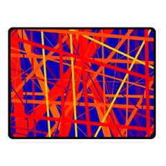 Orange And Blue Pattern Fleece Blanket (small)