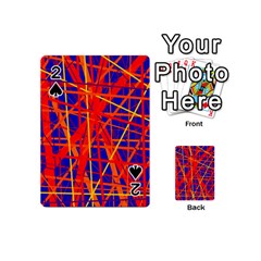 Orange And Blue Pattern Playing Cards 54 (mini) 