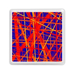 Orange And Blue Pattern Memory Card Reader (square) 