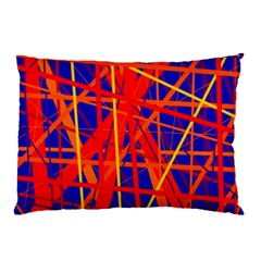 Orange And Blue Pattern Pillow Case (two Sides)