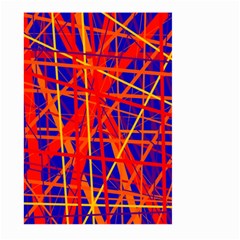 Orange And Blue Pattern Large Garden Flag (two Sides)