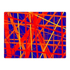 Orange And Blue Pattern Double Sided Flano Blanket (mini) 