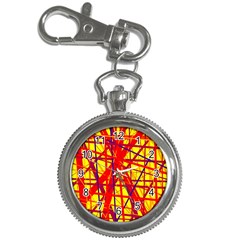 Yellow And Orange Pattern Key Chain Watches