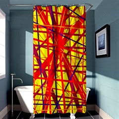 Yellow And Orange Pattern Shower Curtain 36  X 72  (stall)  by Valentinaart