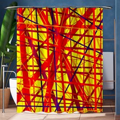 Yellow And Orange Pattern Shower Curtain 60  X 72  (medium) 