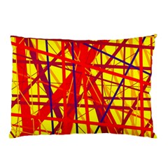 Yellow And Orange Pattern Pillow Case (two Sides)