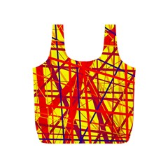 Yellow And Orange Pattern Full Print Recycle Bags (s) 