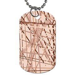 Brown Pattern Dog Tag (one Side) by Valentinaart