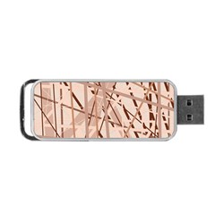 Brown Pattern Portable Usb Flash (two Sides) by Valentinaart