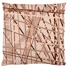 Brown Pattern Large Flano Cushion Case (one Side)