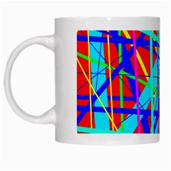 Colorful Pattern White Mugs by Valentinaart