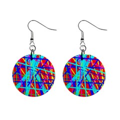 Colorful Pattern Mini Button Earrings