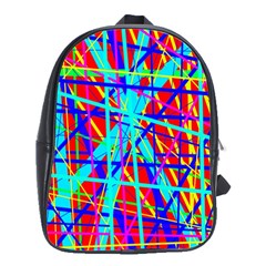 Colorful Pattern School Bags(large)  by Valentinaart