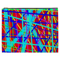 Colorful Pattern Cosmetic Bag (xxxl)  by Valentinaart