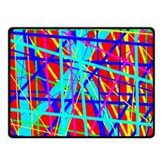 Colorful Pattern Double Sided Fleece Blanket (small) 