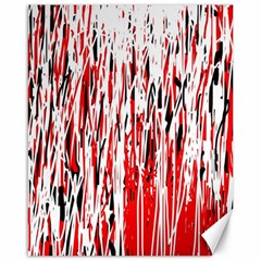 Red, Black And White Pattern Canvas 16  X 20   by Valentinaart