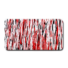 Red, Black And White Pattern Medium Bar Mats