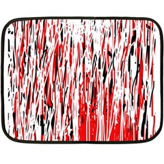 Red, Black And White Pattern Fleece Blanket (mini)