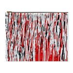 Red, black and white pattern Cosmetic Bag (XL) Front