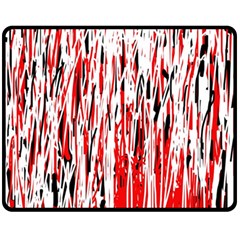 Red, Black And White Pattern Fleece Blanket (medium) 