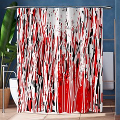 Red, Black And White Pattern Shower Curtain 60  X 72  (medium) 