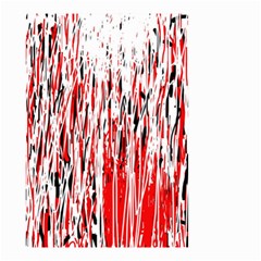 Red, Black And White Pattern Small Garden Flag (two Sides)