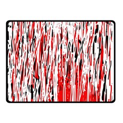 Red, Black And White Pattern Double Sided Fleece Blanket (small) 