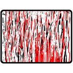 Red, black and white pattern Double Sided Fleece Blanket (Large)  80 x60  Blanket Front