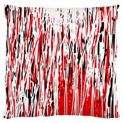 Red, Black And White Pattern Large Flano Cushion Case (one Side)