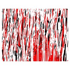 Red, Black And White Pattern Double Sided Flano Blanket (medium) 