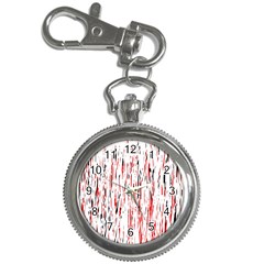 Red, Black And White Pattern Key Chain Watches by Valentinaart