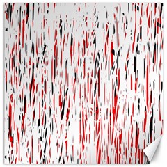 Red, Black And White Pattern Canvas 16  X 16   by Valentinaart