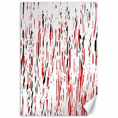 Red, Black And White Pattern Canvas 20  X 30   by Valentinaart