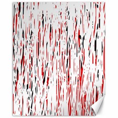 Red, Black And White Pattern Canvas 11  X 14   by Valentinaart