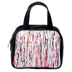 Red, Black And White Pattern Classic Handbags (one Side) by Valentinaart