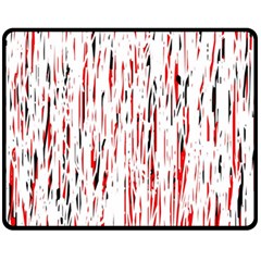 Red, Black And White Pattern Fleece Blanket (medium) 