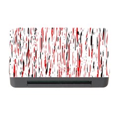 Red, Black And White Pattern Memory Card Reader With Cf by Valentinaart