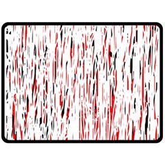 Red, Black And White Pattern Double Sided Fleece Blanket (large) 