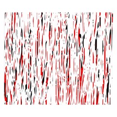 Red, Black And White Pattern Double Sided Flano Blanket (small) 