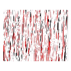 Red, Black And White Pattern Double Sided Flano Blanket (large) 