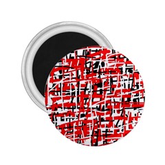 Red, white and black pattern 2.25  Magnets