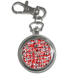 Red, white and black pattern Key Chain Watches