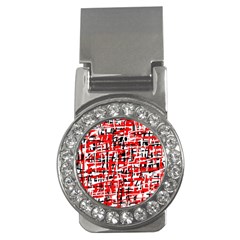 Red, white and black pattern Money Clips (CZ) 