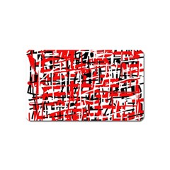 Red, white and black pattern Magnet (Name Card)