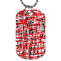 Red, white and black pattern Dog Tag (One Side)