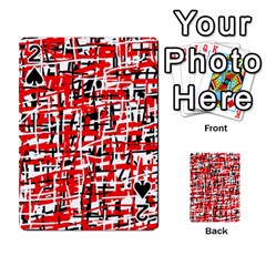 Red, white and black pattern Playing Cards 54 Designs 