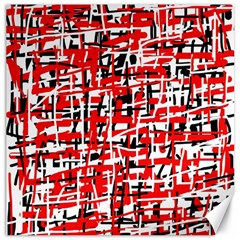 Red, white and black pattern Canvas 20  x 20  