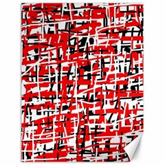 Red, white and black pattern Canvas 18  x 24  