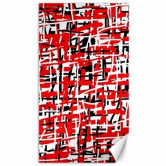 Red, white and black pattern Canvas 40  x 72  